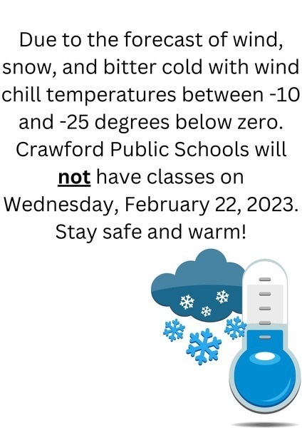No School Wednesday Feb 22nd