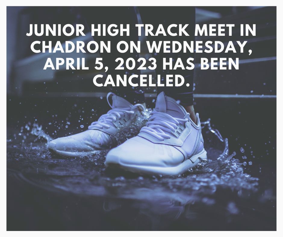 JH Track meet cancelled